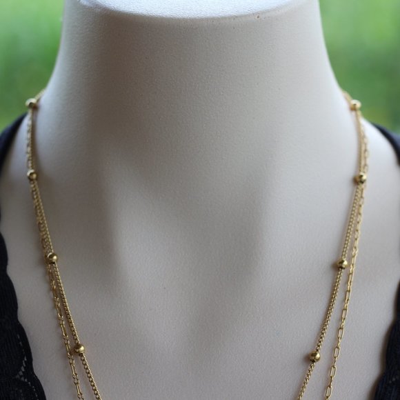 Necklace «AUTHENTICITY» / 100% stainless steel / gold version - Picture 6 of 9